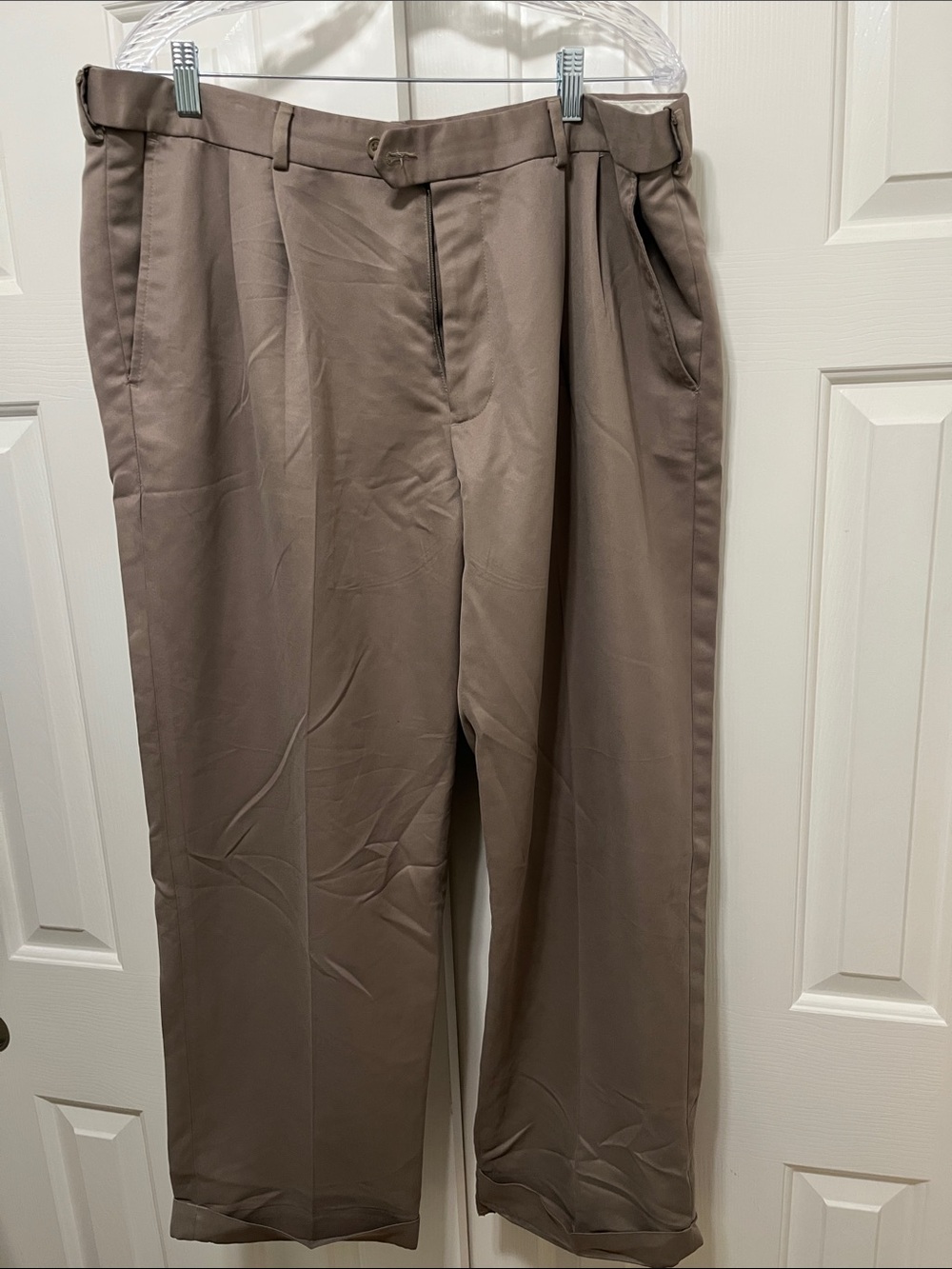 George Men's Pleated Dress Pants in Taupe